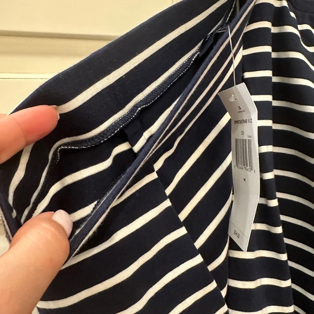 Tommy Hilfiger Blue and White A-Line Mini Skirt Casual - Picture 3 of 5